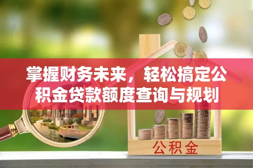 青海掌握财务未来，轻松搞定公积金贷款额度查询与规划