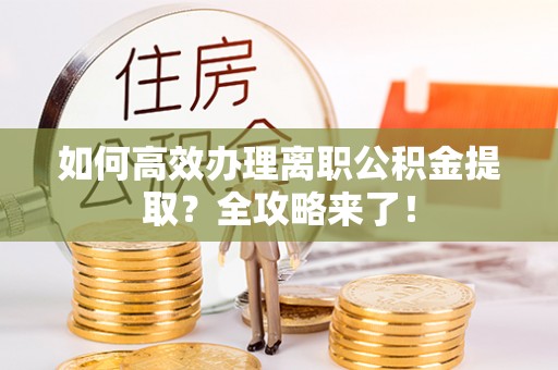 青海如何高效办理离职公积金提取？全攻略来了！