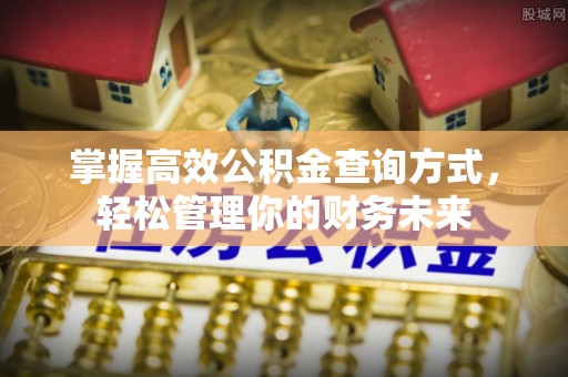 青海掌握高效公积金查询方式，轻松管理你的财务未来