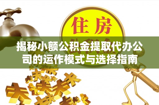 青海揭秘小额公积金提取代办公司的运作模式与选择指南
