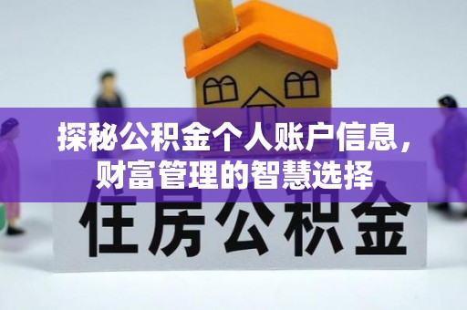 青海探秘公积金个人账户信息，财富管理的智慧选择