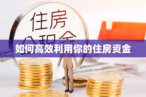 青海如何高效利用你的住房资金