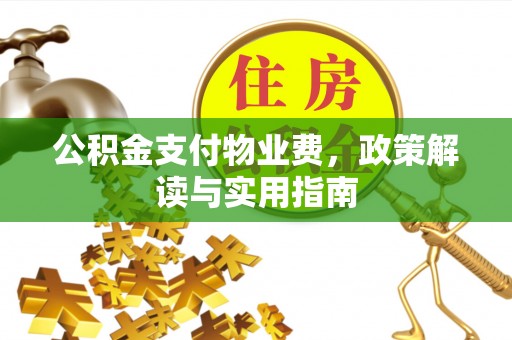 青海公积金支付物业费，政策解读与实用指南